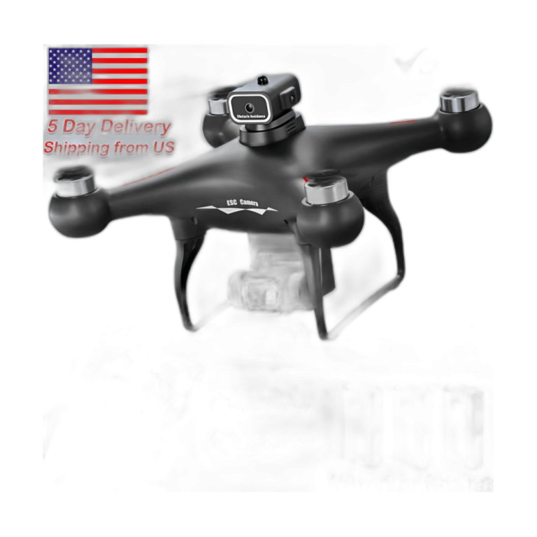 S116 MAX Drone showing black model with 8K dual camera and three batteries