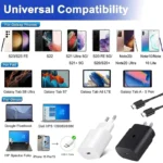 Samsung 25W charger black color USB Type-C output