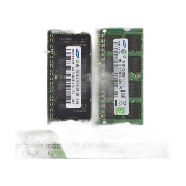 Samsung SO-DIMM DDR3 DDR2 laptop RAM module front view
