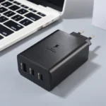 Samsung 65W USB-C quick charge 3-port wall adapter front view