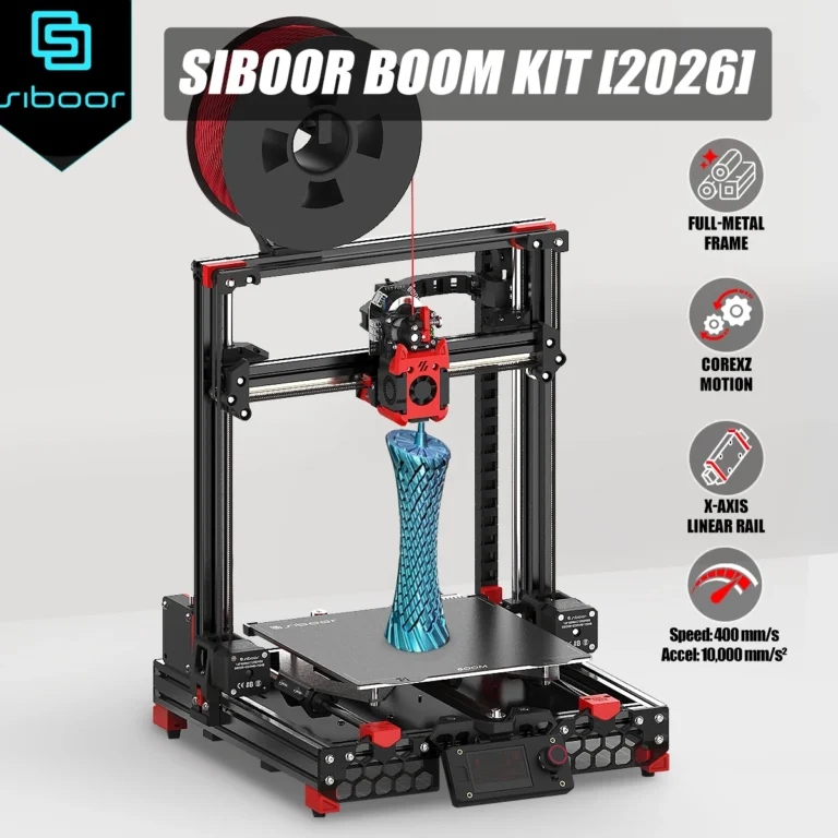 SIBOOR BOOM CoreXZ DIY 3D Printer Kit with full-metal frame and 220mm build volume