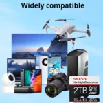 Sony Extreme PRO microSD card displaying capacity and specs