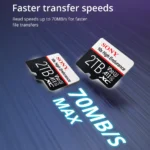 Sony Extreme PRO microSD card next to SD adapter on white background