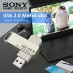 Sony 2TB USB 3.1 OTG dual Type-C metal flash drive front view