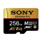 Sony MicroSD card high speed front view