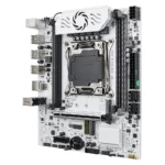 Close-up of SOYO X99 motherboard PCIe and M.2 slots