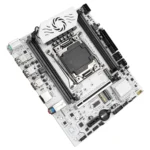 SOYO X99 motherboard showing 24-pin power connector and cooling armor