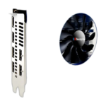 SRhonyra AMD RX580 8GB graphics card front view with 6 HDMI ports