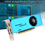 SRhonyra GT730 2GB graphics card front view with 4 HDMI ports