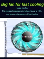 Side angle of SRhonyra GTX 1050 4GB PCIe 3.0 desktop GPU