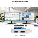 SRhonyra R5 230 2GB graphics card showing dual HDMI ports