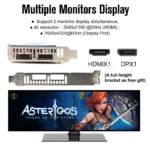 Close-up of SRhonyra RX550 low profile graphics card turbofan cooler