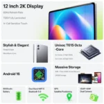 SVITOO 12 Inch Android 16 Tablet 30GB RAM 128GB ROM - Image 2