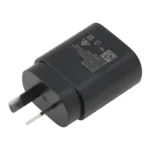 Samsung 25W fast charger compact design in white