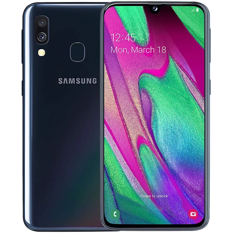 Samsung Galaxy A40 rear view showing 25MP camera