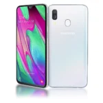 Samsung Galaxy A40 showing camera lens close-up