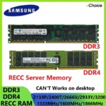 Samsung DDR3 DDR4 ECC Registered server memory module