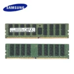 Close-up of Samsung DDR3 and DDR4 ECC Registered RAM