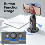 Selfieshow P02 gimbal with detachable phone clip for horizontal and vertical shooting
