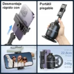 Selfieshow P03 gimbal demonstrating 360 degree rotation with phone