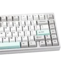 Side angle of Shortcut Studio Bridge75 mechanical keyboard showing metal frame