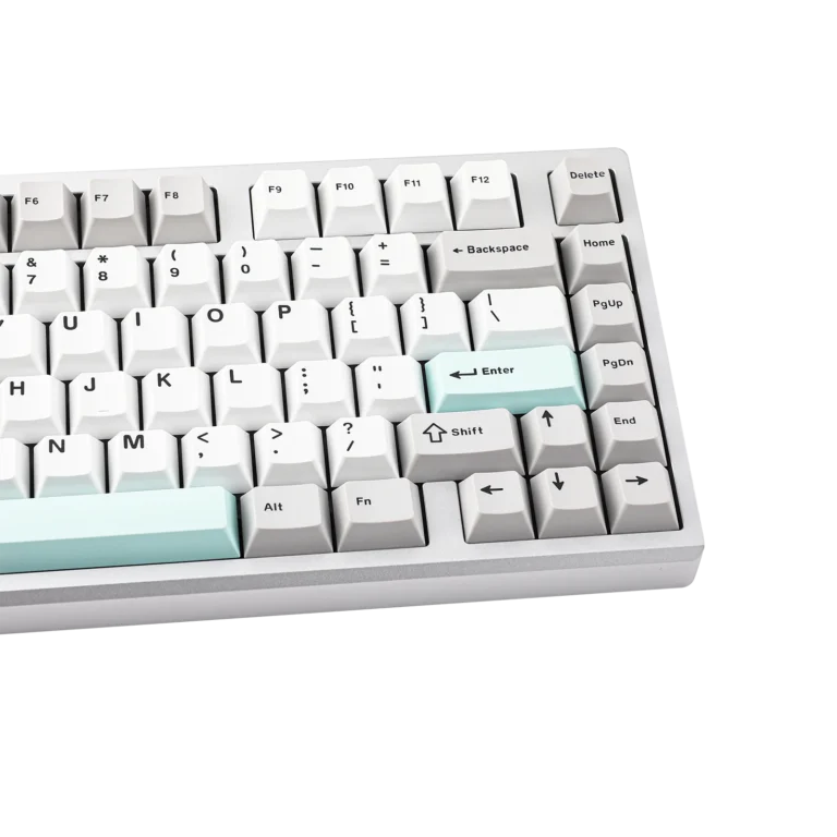 Side angle of Shortcut Studio Bridge75 mechanical keyboard showing metal frame