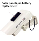 Solar Powered Dummy Security Camera with Red Flashing LED - Image 4