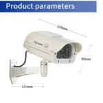 Solar Powered Dummy Security Camera with Red Flashing LED - Image 6
