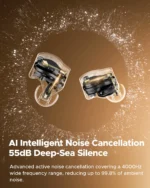 Side view of SoundPEATS H3 earbuds highlighting ergonomic fit