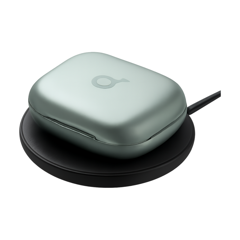 Soundcore AeroFit 2 open-ear Bluetooth sports earphones angled view