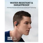 Sport X20 earbuds highlighting waterproof and dustproof design