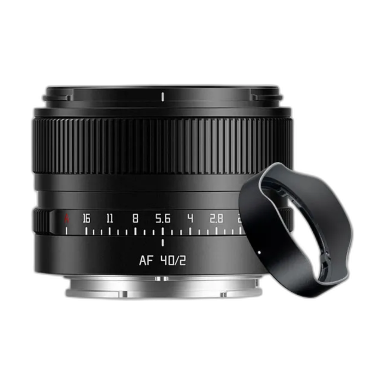 TTArtisan 40mm F2 autofocus lens for full frame L mount cameras front view