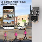 Three Lens 4K Outdoor WiFi IP Camera with AI Detection - Image 3
