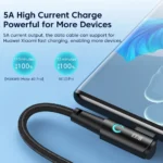 Side view of Toocki 90-degree USB-C fast charging cable