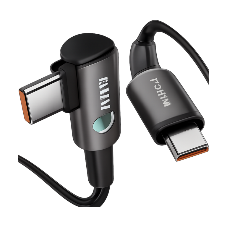 Toocki 100W USB-C cable with 90-degree elbow connector