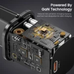 Toocki 20W GaN USB C charger plugged in showing Type-C port