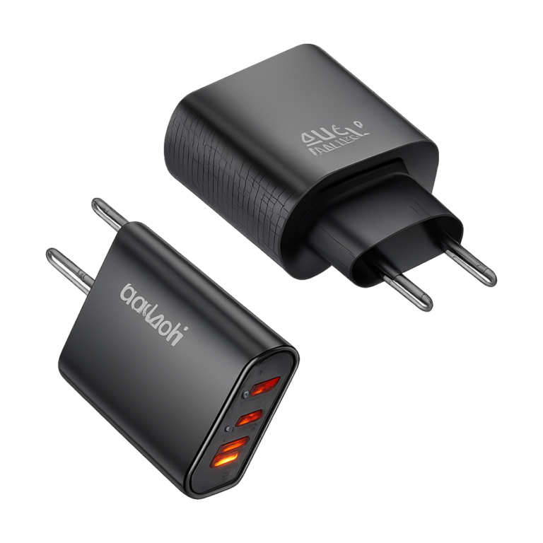 Toocki 40W GaN USB C charger front view with three ports