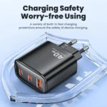 Toocki 40W GaN USB charger charging multiple devices simultaneously