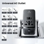 Toocki 45W compact travel adapter with rotatable plug design