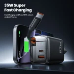 Toocki 67W GaN charger charging multiple devices simultaneously