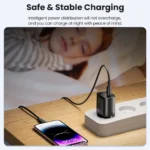 Toocki GaN charger plugged into power socket UK/KR plug