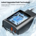 Toocki USB C charger next to smartphone and earbuds