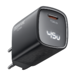 Toocki 45W GaN USB-C fast charger front view with LED display