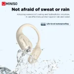 Side view of MINISO MS190 wireless sport headphones