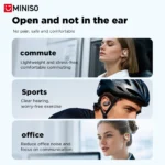 Side view of MINISO MS190 Bluetooth ear hook headphones