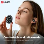 Top view of MINISO MS190 wireless Bluetooth earbuds with case