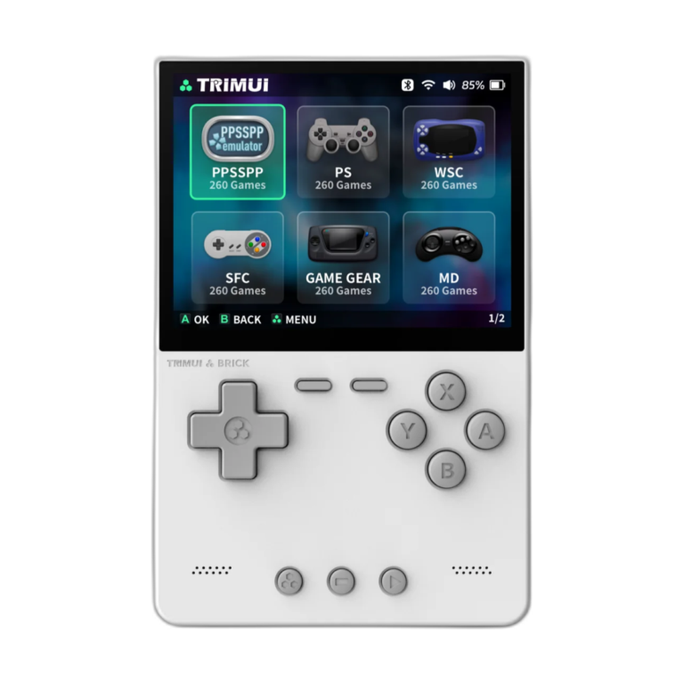 Trimui BRICK AMPOWN 3.2 inch IPS screen handheld retro game console with RGB joysticks