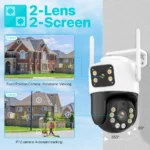 Triple Lens PTZ WiFi Security Camera with Auto Tracking - Image 5