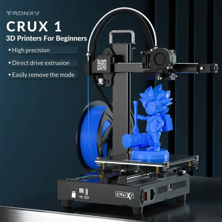 Tronxy CRUX 1 3D printer showing aluminum frame and build platform