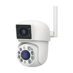 Tuya 8MP dual lens WIFI PTZ outdoor security camera front view